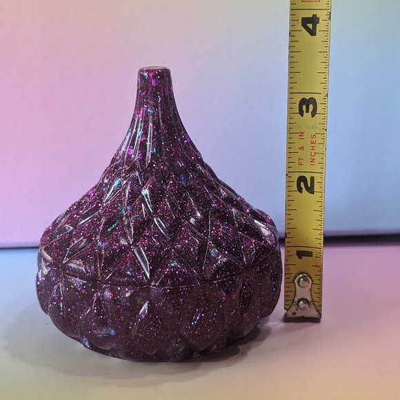 Purple Glitter Resin Trinket/Jewerly Box - Picture 6 of 9